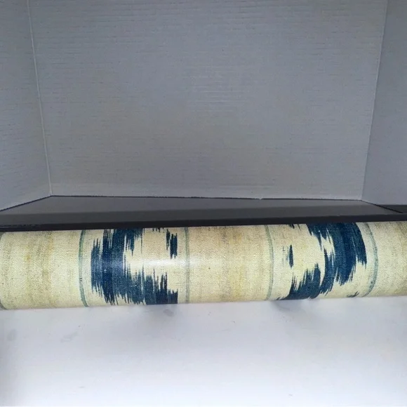 Anthropologie Mind The Gap Vintage Ikat Indigo/Beige Wallpaper